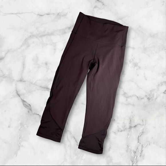 Lululemon Size 4 Maroon Leggings 23" - Picture 1 of 2